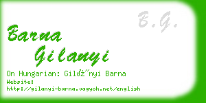 barna gilanyi business card